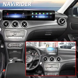 12.3+12.3 Dual Screen 128G Android Carplay For Mercedes Benz GLA A Class B Class A45 2013-2023 GPS Car Multimedia Video Player