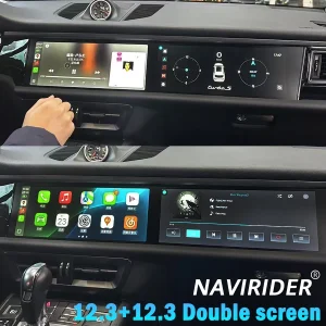 8G+256GB 12.3inch Dual Android Screen For Porsche Macan 2011-2017 2din Car GPS Multimedia Video Player Radio Head Unit Carplay